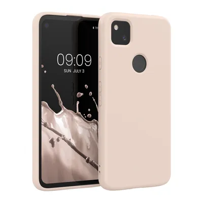 Produktbild von kwmobile Hülle kompatibel mit Google Pixel 4a Hülle - gummierte TPU Silikon Handyhülle - Schutzhülle für kabelloses Laden - Case in Perlmutt