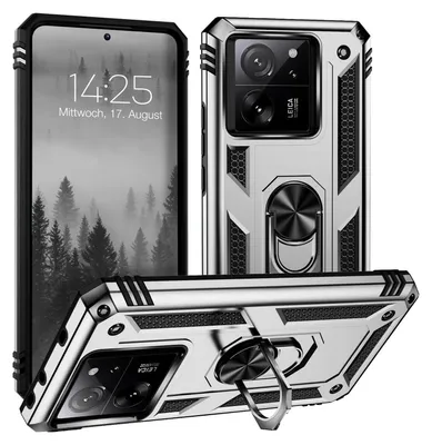 Produktbild von Armor Outdoor Handyhülle für Xiaomi 13T / 13T Pro Handy Panzer Case Cover Schutzhülle Farbe: Silber