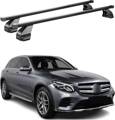 Produktbild von Menabo Dachträger Grundtäger für Mercedes GLC C253 2015-2020 75kg Stahl Schwarz