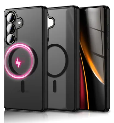 Produktbild von NALIA Mattes Magnet-Case für Samsung Galaxy S26 Plus – für MagSafe & Zubehör, Vergilbungsfrei – Stoßfeste Handyhülle – Marke aus Berlin – Schwarz