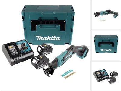 Produktbild von Makita DJR 183 RTJ Akku Reciprosäge 18V + 2x Akku 5,0Ah + Ladegerät + Makpac