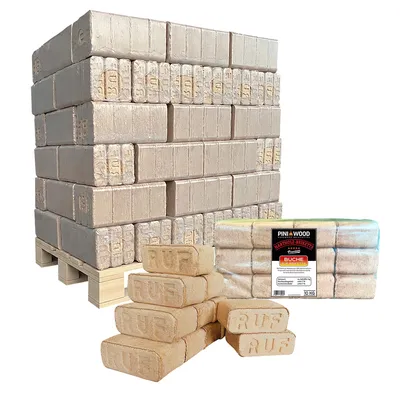 Produktbild von PINI RUF Holzbriketts 100% Buche 630 kg Palette Hartholz Briketts für Kamin Ofen Feurstelle Grill