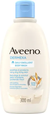 Produktbild von Aveeno Dermexa vegane Duschcreme mit Haferkomplex für sehr trockene, juckende Haut, 300 ml Duschgel