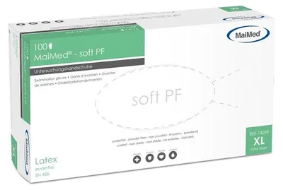 Produktbild von Maimed Einmalhandschuhe Latex puderfrei Gr. XL