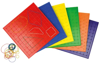 Produktbild von Eduplay geometrisches Spielbrett Set 6 Stück - Lernspielzeug 23 cm