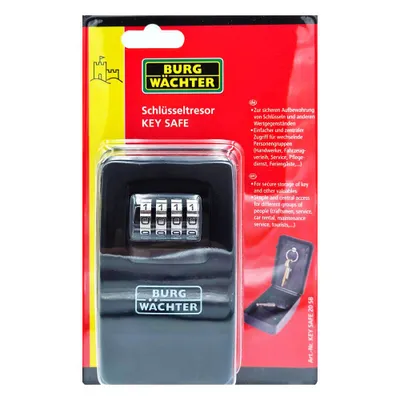 Obrázek produktu pro BURG-WÄCHTER KEYSAFE 20 SB, Zinek, Černá, 1 hák/háky, Kombinační zámek, 83 x 135 x 46 mm