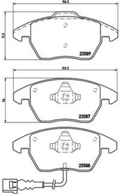 Produktbild von MAGNETI MARELLI Bremsbeläge Satz Vorne Bremsklötze für VW GOLF VI (5K1) 363700485075