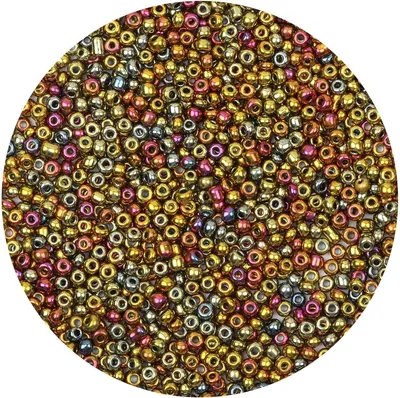 Produktbild von Glasperlen 3 mm, 5000 Stück, bunte Rocailles, für Schmuckherstellung