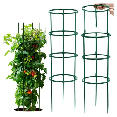 Produktbild von Tomaten Rankhilfe mit verstellbarer Höhe, Blumenstütze und Ranksäule für Kletterpflanzen