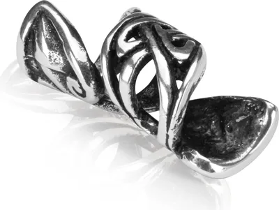 Produktbild von Wikinger Bartperle Ø 7mm Keltischer Knoten 925 Sterling Silber dreadlocks 4375