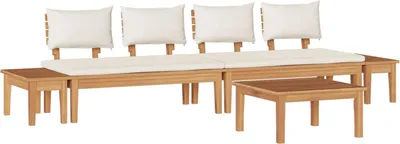 Immagine prodotto di vidaXL Set di divani da giardino 5 pezzi marrone e crema