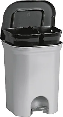 Produktbild von KEEEPER Treteimer Step & Close Duo 2x 11l 37,5x29,5x46cm schwarz anthrazit