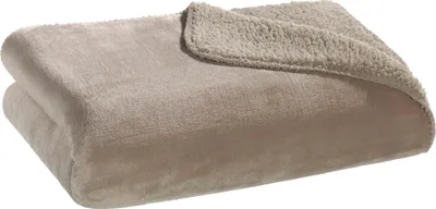 Produktbild von Wende-Wohndecke - Taupe - Polyester - 150 x 200 cm