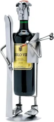 Immagine prodotto di Sciatore Weinhalter in metallo – Figurina decorativa realizzata a mano