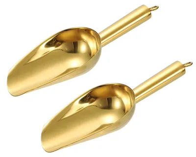 2er Set Eisschaufeln aus Edelstahl, 21,7 cm, Gold