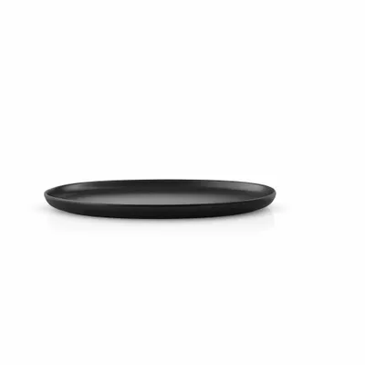 Produktbild von Eva Solo Teller Nordic Kitchen Oval, Servierteller, Servierplatte, Platte, Steinzeug, Schwarz, 31 cm, 502765