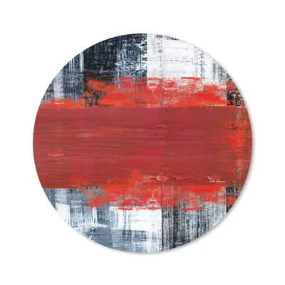 Produktbild von MuchoWow® Mauspad Mousepad Gemälde - Abstrakt - Rot - Öl 20x20 cm - Mousepads - Maus Mat - Pad - Mausunterlage - Schreibtischmatte