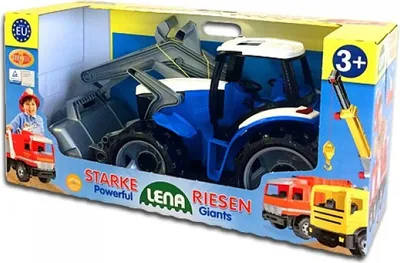 Produktbild von Lena GIGA TRUCKS Tractor with front loader, Traktor, 3 Jahr(e), Kunststoff, Blau, Grau, Weiß