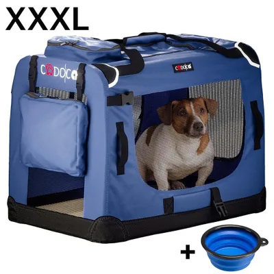 Produktbild von Hundetragetasche, faltbar, marineblau, XXXL, 101 x 70 x 70 cm
