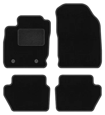 Produktbild von Velours-Fußmatten für Ford EcoSport MK2 2012-2017 (Crossover) – 4-tlg, Schwarz, passgenau – Wielganizator LUX