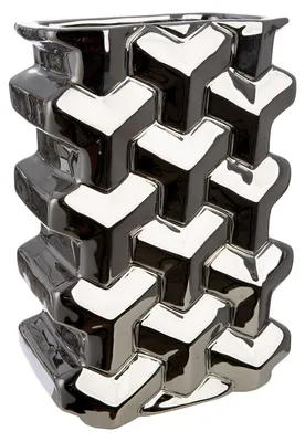 Obrázek produktu pro GILDE Váza obdélníková Apollo stříbrné barvy V. 30 cm, 58423