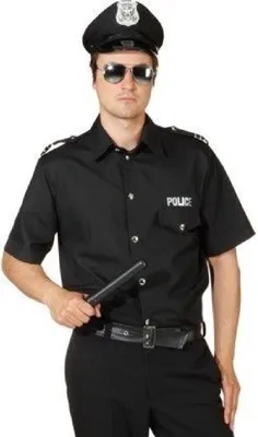 Produktbild von O7475-54-56 schwarz Herren Police Hemd Polizeihemd Gr.54-56