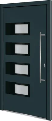 Produktbild von vidaXL Haustür Anthrazit 100x200 cm Aluminium und PVC