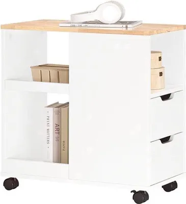 Obrázek produktu pro Příborník s kolečky a přihrádkami – 72 x 39 x 17 cm – kancelářský vozík