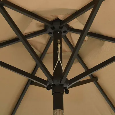 Immagine prodotto di vidaXL Ombrellone con illuminazione LED Taupe 200x211 cm alluminio