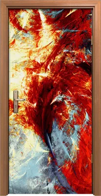 Produktbild von Türposter 90x200 cm Türaufkleber Türtapete Türfolie Klebefolie Kunst Abstrakte Malerei Farbtextur