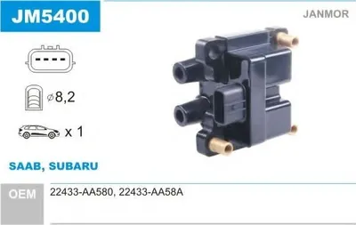 Produktbild von JANMOR JM5400 Zündspule für SUBARU Legacy V Kombi (BR) Outback (BR) Legacy V Limousine (BM)