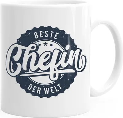Produktbild von Kaffeetasse Beste Chefin der Welt Geschenk Geschenktasse MoonWorks® weiß unisize