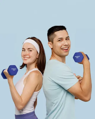 Obrázek produktu pro SONGMICS činky, sada 2 kusů, 2 x 4 kg, sada činek, šestihran, neoprenový potah, silový trénink, cvičení, fitness trénink, pro domácí použití