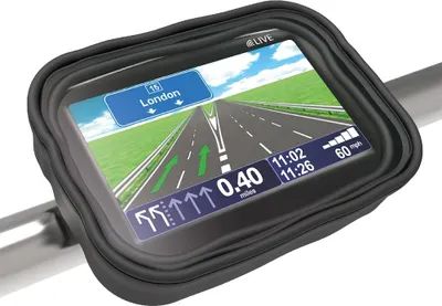 Imagen del producto de Soporte para GPS Oxford OX558, compatible con motocicletas, bicicletas y teléfonos móviles. Se puede montar en el manillar