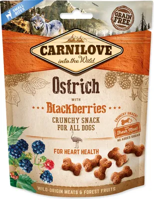 Produktbild von CARNILOVE Fresh Crunchy Strauß mit Brombeeren - Hundeleckerli - 200 g