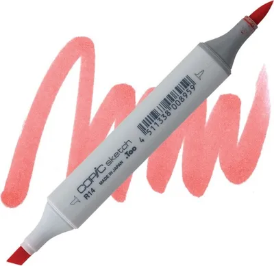 Zdjęcie produktu dla COPIC Sketch dwustronny pędzel i dłuto, R14 jasny róż