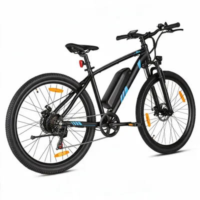 Produktbild von 26" E-Bike Herren Damen 250W MTB mit abnehmbarem 36V 10.2Ah Akku, 21 Gang Schaltung, Elektrofahrrad mit CST Off-Road-Reifen, E-Mountainbike,Blau