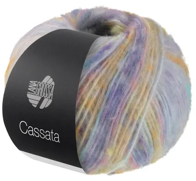 Zdjęcie produktu dla Lana Grossa CASSATA 50 g Włóczka z efektem puszystości z włóknami merynosów 175 m Kolor 004 - miętowy/żółty/pomarańczowy/jasnoniebieski