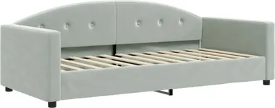 Immagine prodotto di vidaXL Letto da giorno grigio chiaro 90x200 cm in velluto