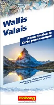 Image de Hallwag Panoramakarte Wallis Panoramakarte