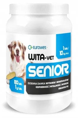 Produktbild von Eurowet Wita Vet Senior Ergänzungsfuttermittel für ältere Hunde 80 Stück