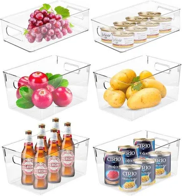 Productafbeelding van Opbergdoos voor koelkast - 6 stuks, ideaal voor keuken en vriezer