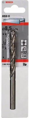 Obrázek produktu pro Vrták do kovu HSS-G, DIN 338, 8,5 x 75 x 117 mm, 1 balení
