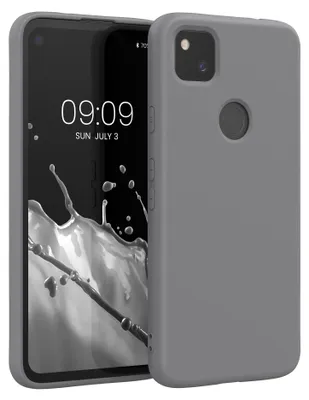 Produktbild von kwmobile Hülle kompatibel mit Google Pixel 4a Hülle - gummierte TPU Silikon Handyhülle - Schutzhülle für kabelloses Laden - Case in Stone Dust
