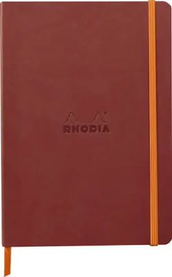 Produktbild von Rhodia Notizbuch A5 Softcover, 80 Bl elfenbein 90g, liniert, Nacarat 117371C