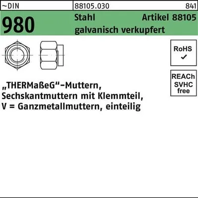 Obrázek produktu pro Reyher Thermag matice M10 Sw14 s měděným povrchem (100 kusů)