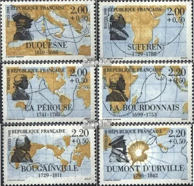 Produktbild von Briefmarken Frankreich 1988 Mi 2655A-2660A (kompl.Ausg.) gestempelt Persönlichkeiten
