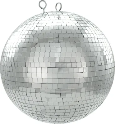 Produktbild von Spiegelkugel 30cm - Safety - Discokugel - Echtglas - 10x10mm Spiegel - silber