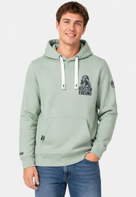 Produktbild von EIGHT 2 NINE Hoodie Küstenmotiv Stickerei Kapuze Rippbündchen Größe: M
