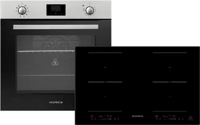 Backofen Herd Kochfeld Herdset Induktion 77cm Timer 2 Flexzonen Slider Respekta